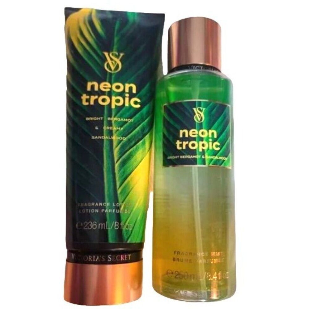 Neon Tropic Victoria Secret 2 Piece Set NEW‎